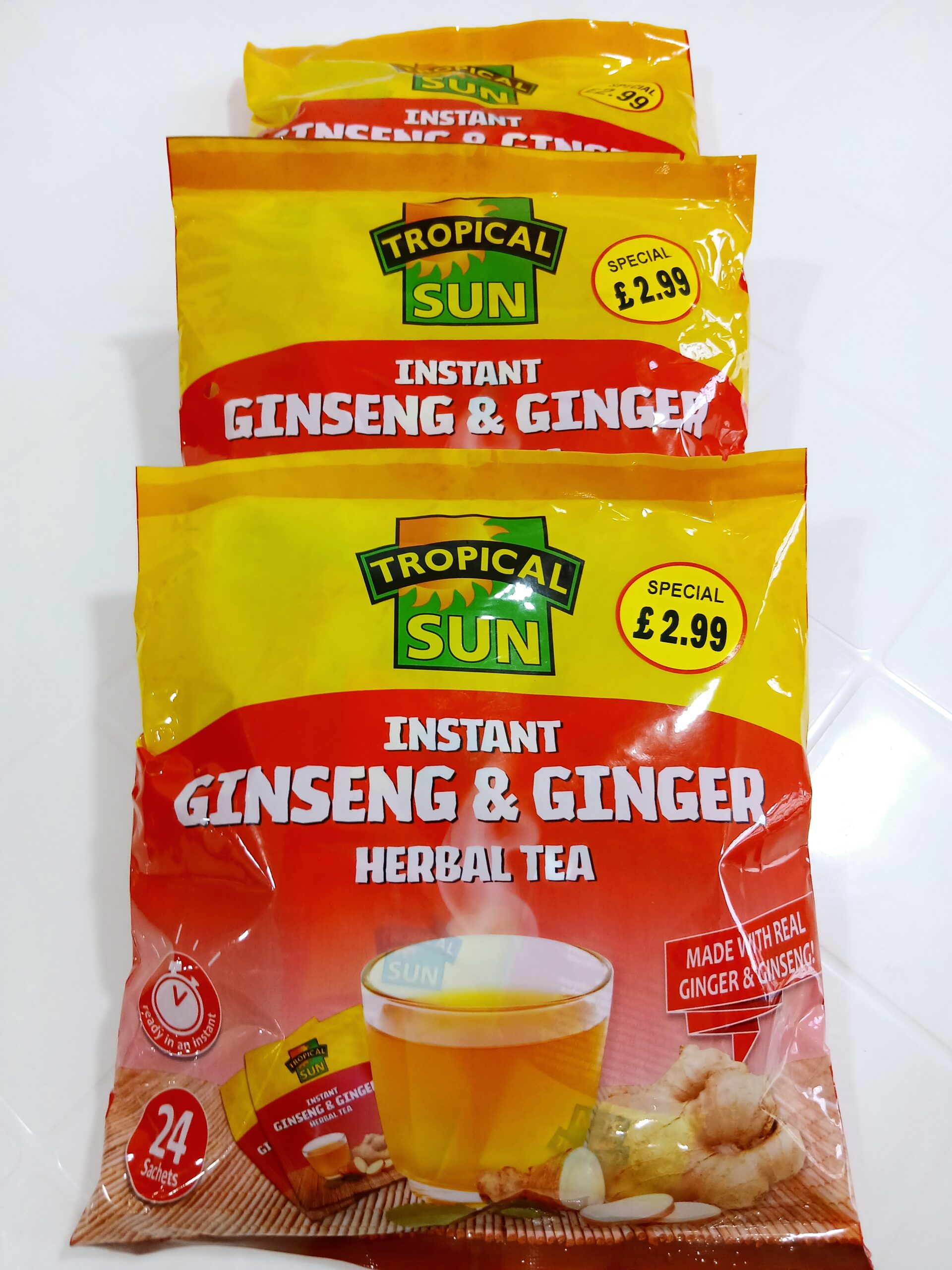 Tropical Sun Instant Ginseng & Ginger  ia Tea