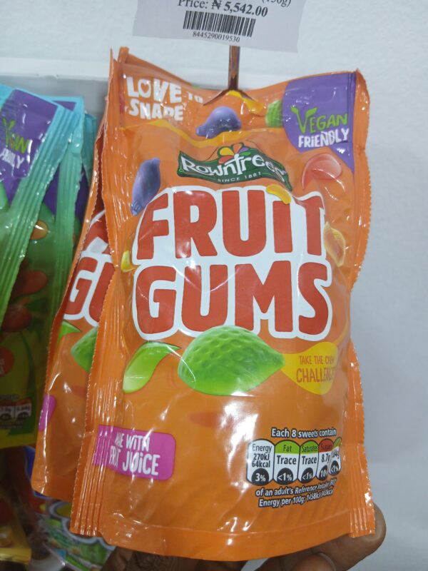 Rowntrees Fruit gums (vegan friendly)