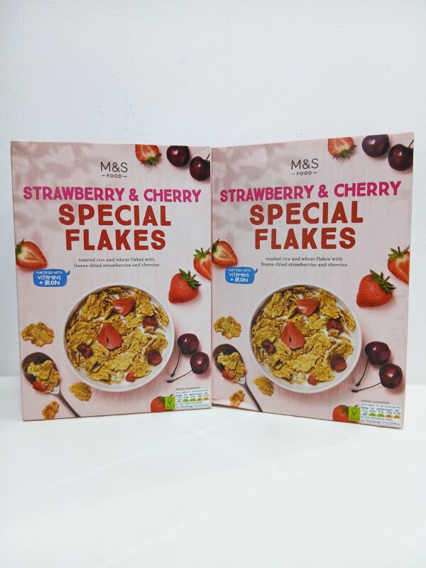 M & S Strawberry &  Cherry Special Flakes