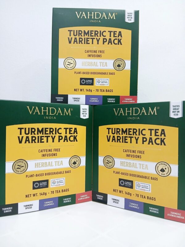 Vahdam Tumeric Tea Variety Pack - Image 3