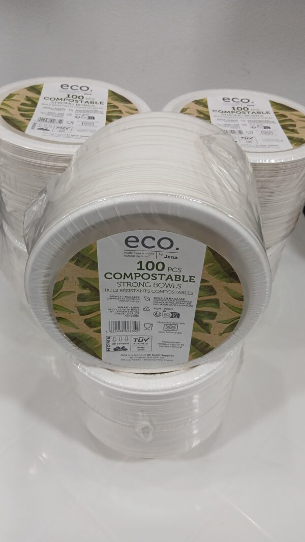 Eco 100 pcs compostable bowls