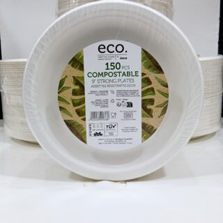 Eco 150pcs compostable plates