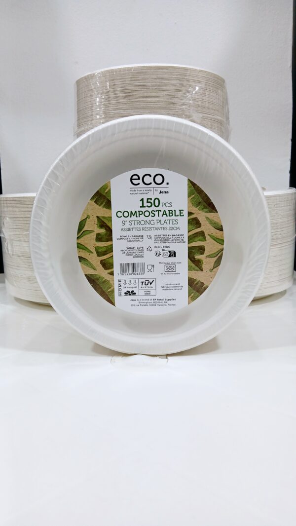 Eco 150pcs compostable plates