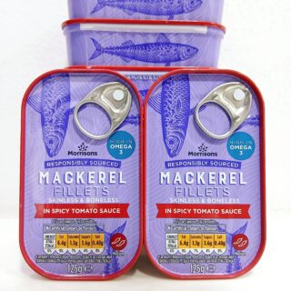 Morrisons Mackerel fillets in spicy tomato sauce